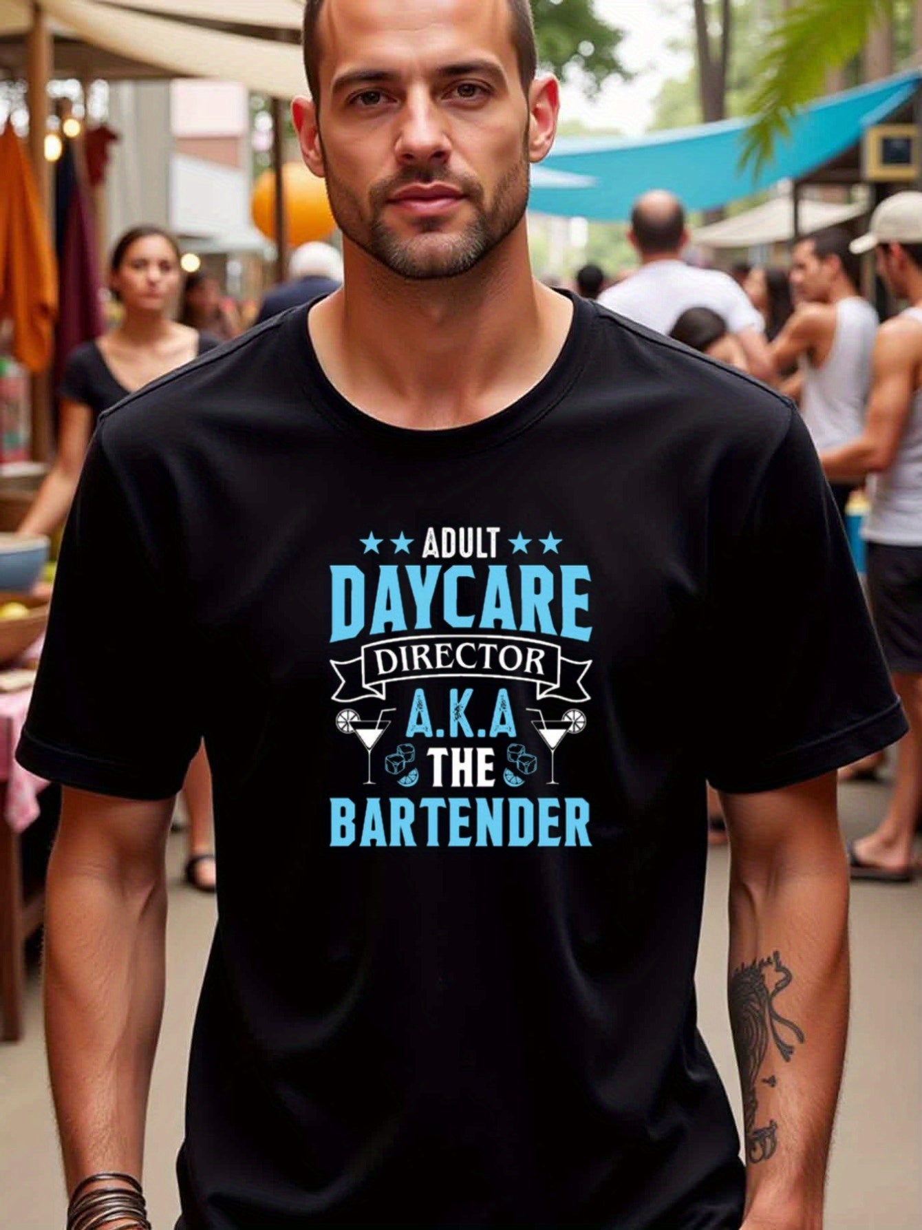 natee local warehouse clearance Adult Daycare Director A.k.a the Bartender Funny T-shirt, ,