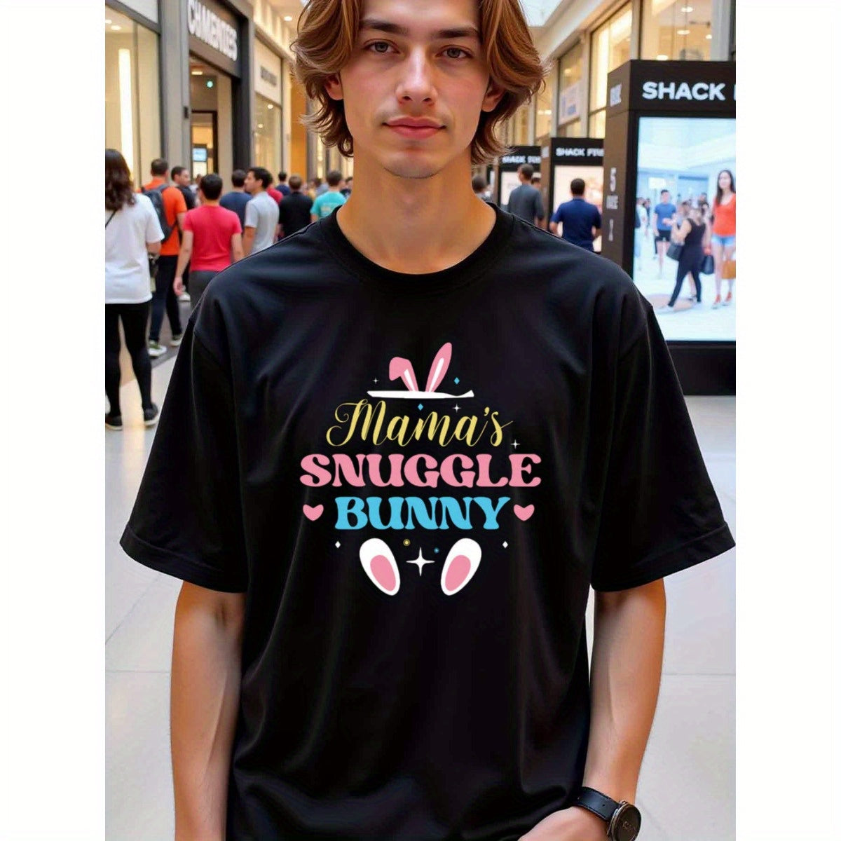 natee local warehouse clearance Adorable Mama's Snuggle Bunny Easter T-shirt for Kids,