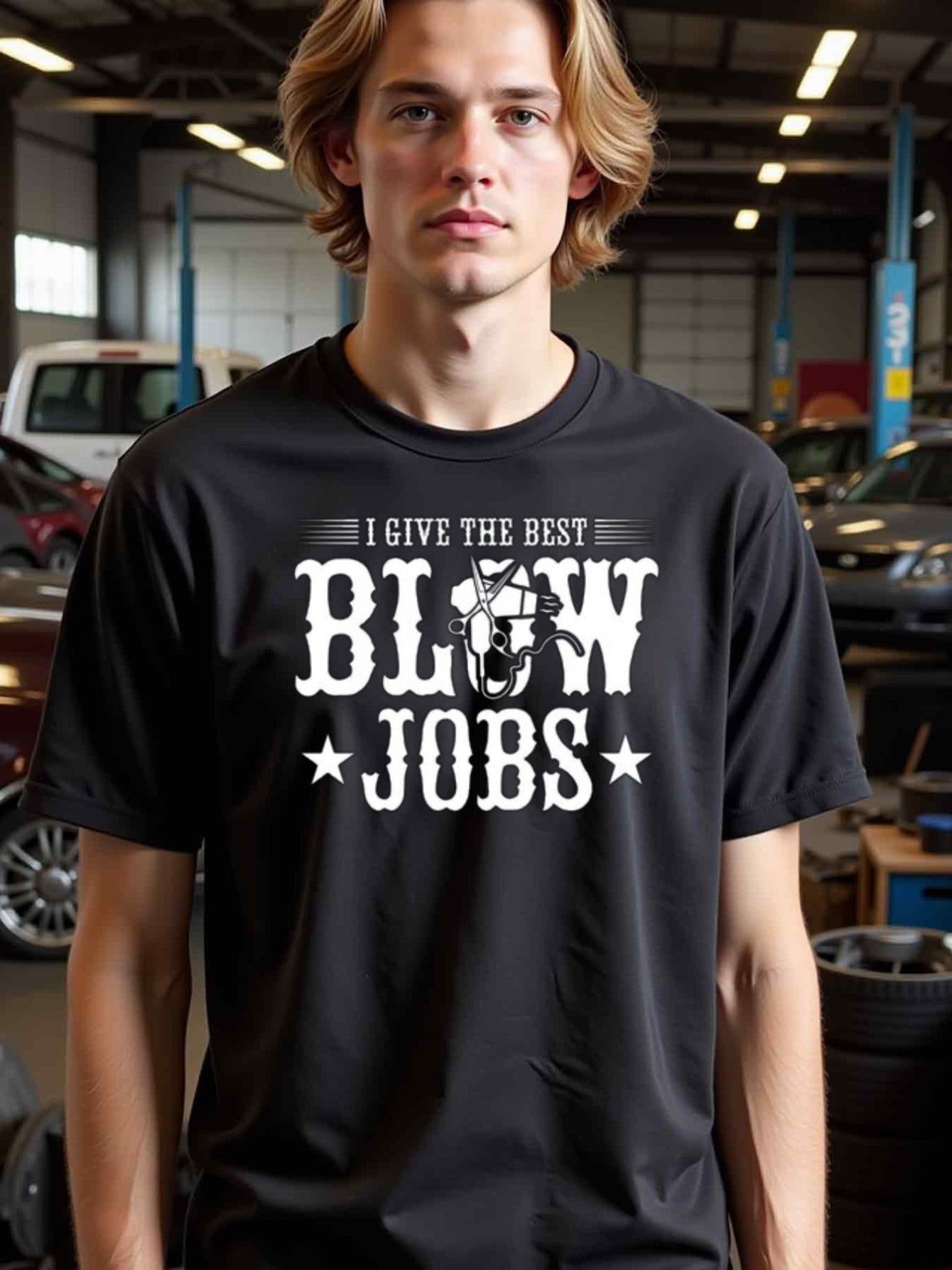 natee local warehouse clearance Auto Mechanic's Humorous Blow Jobs T-shirt, 男t, 男t
