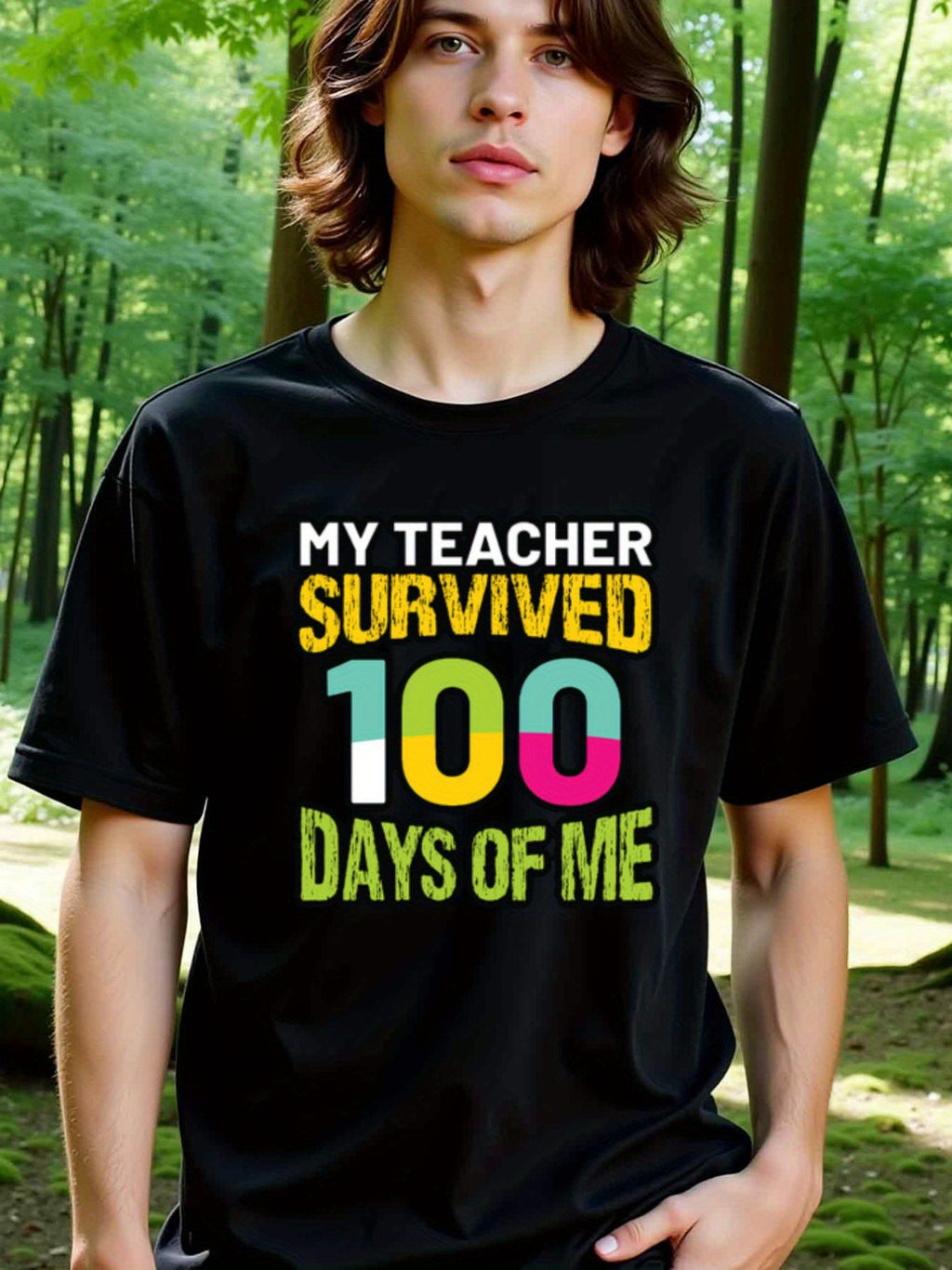 natee local warehouse clearance 100 Days of Me: Teacher Survival Shirt, 男t, 男t