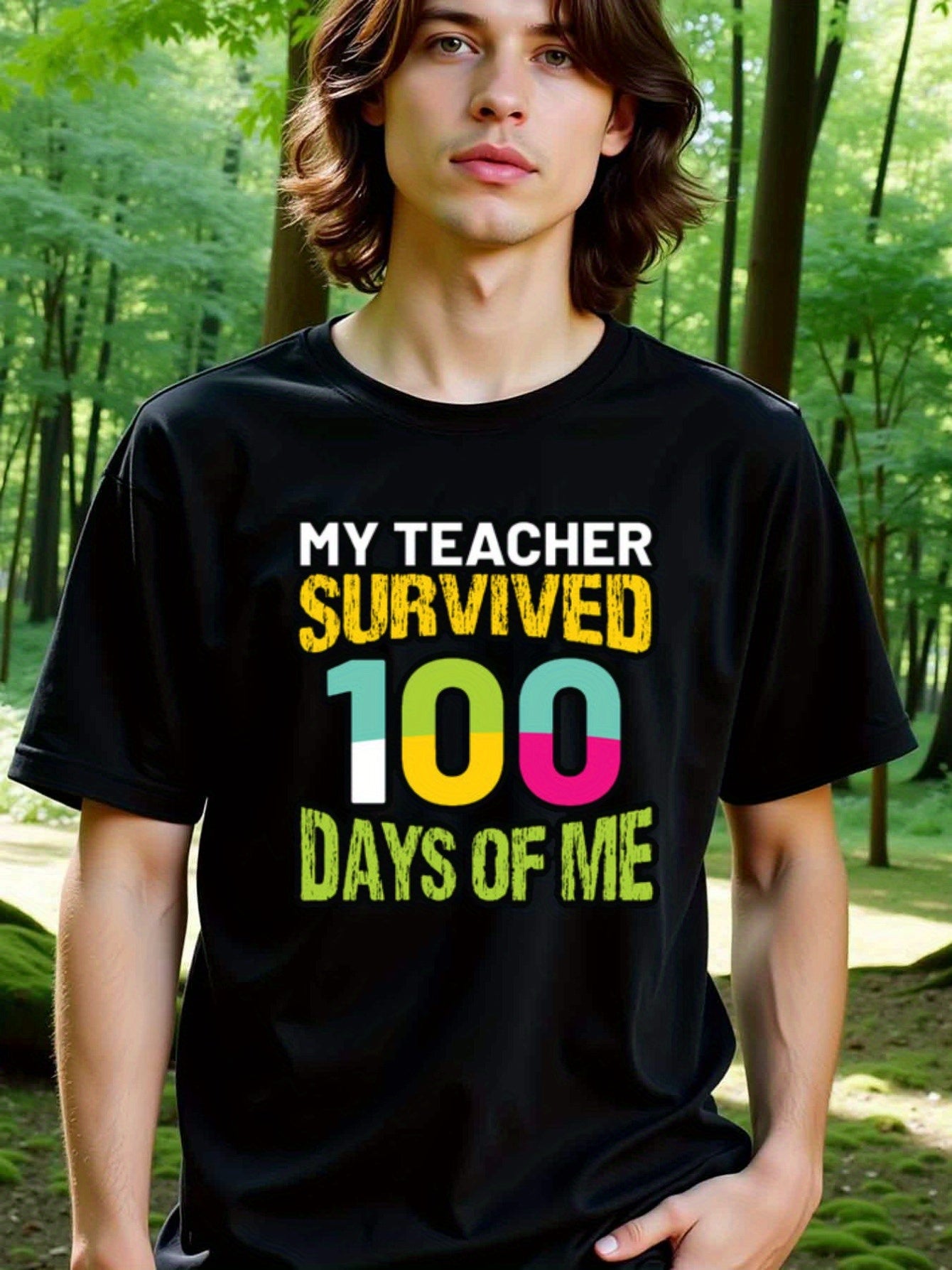 natee local warehouse clearance 100 Days of Me: Teacher Survival Shirt, 男t, 男t