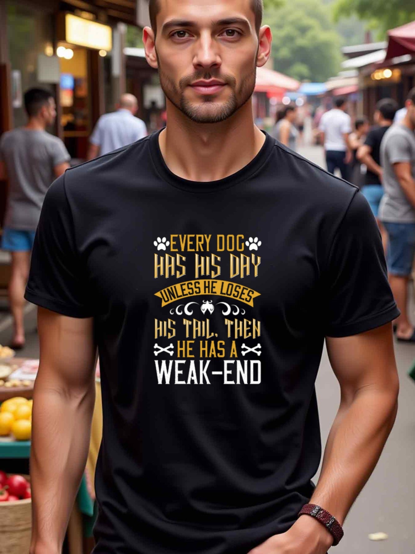 natee local warehouse clearance Every Dog Has His Day - Funny Weekend T-shirt, man's T-Shirt,100% Cotton Fabric,Crew Neck,Short Sleeve,Regular Fit,All-Season Casual Wear,180gsm-Ideal for Valentines Christian festival Thanksgiving Day,