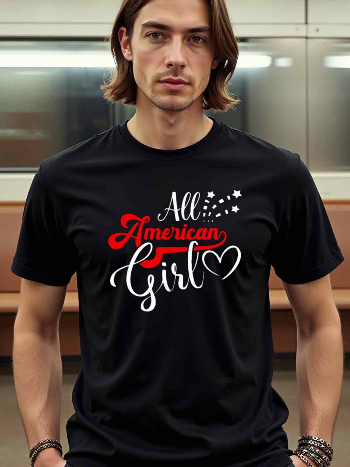 natee local warehouse clearance All American Girl, 男t, 男t