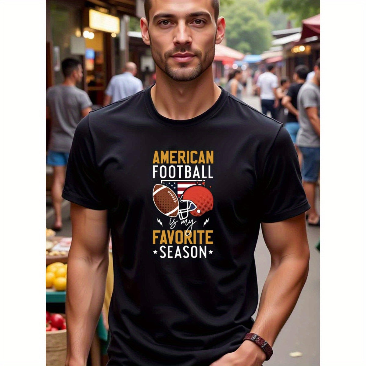 natee local warehouse clearance American Football Season Enthusiast's Favorite T-shirt, ,