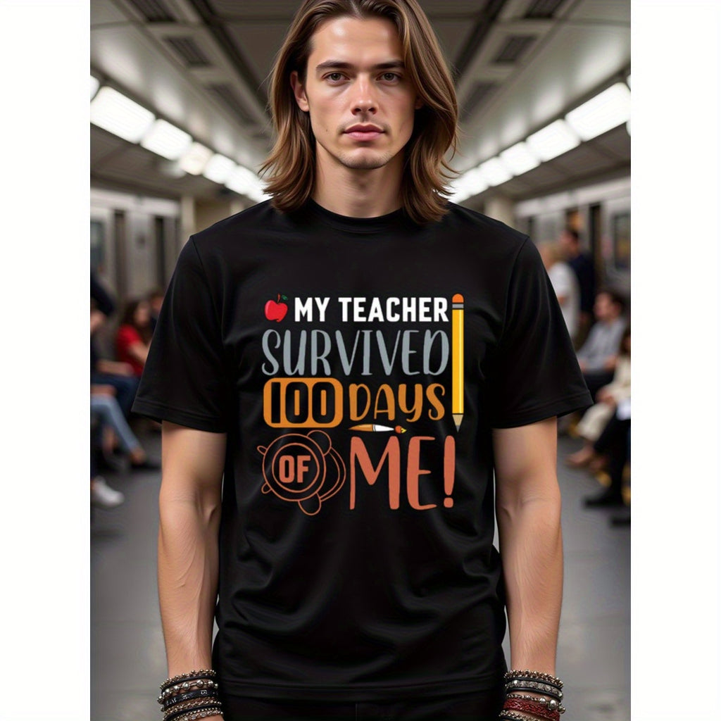 natee local warehouse clearance 100 Days of Me: Teacher Survival Shirt, 男t, 男t