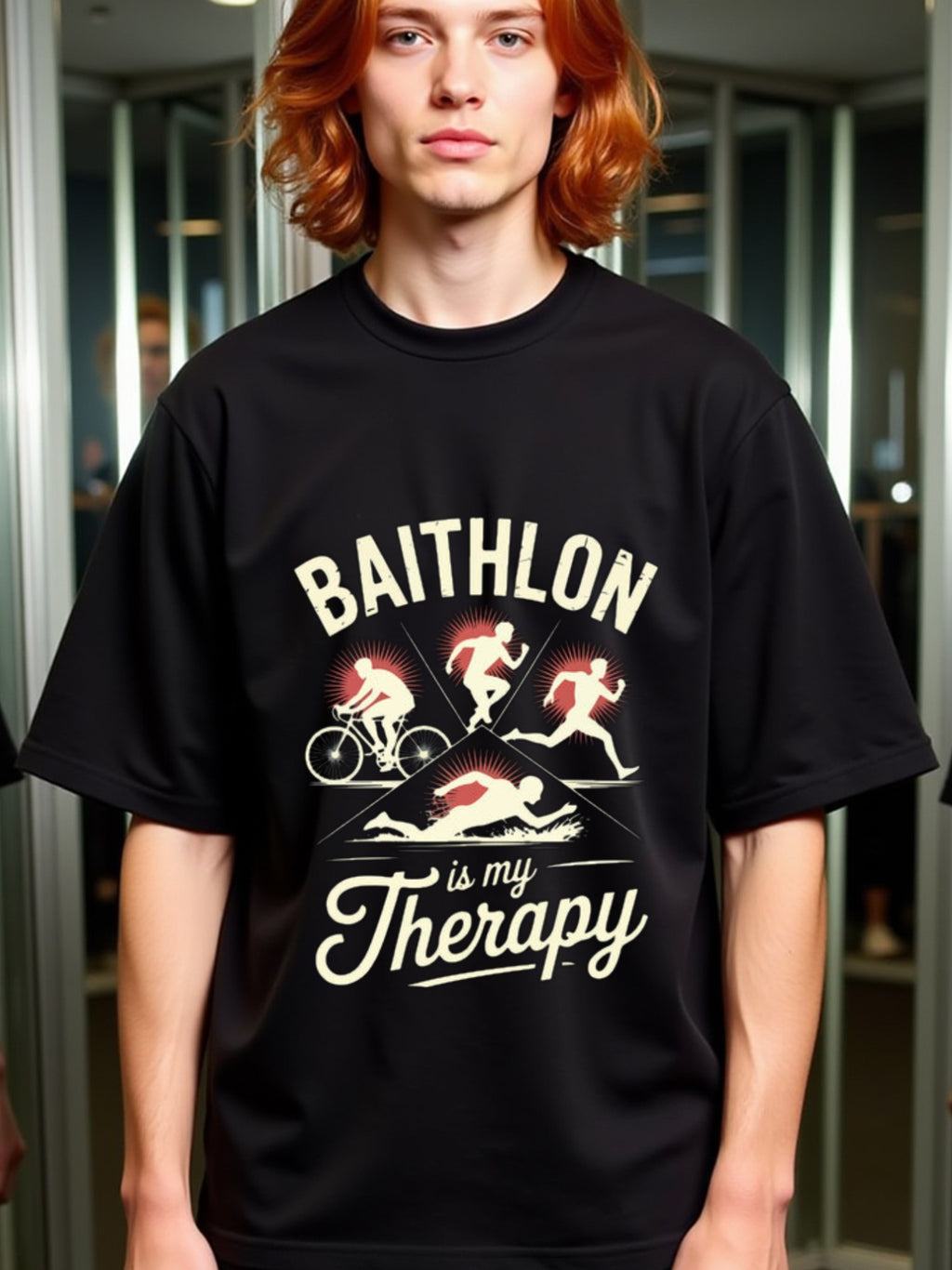 natee local warehouse clearance Baithlon Therapy: Triathlon Enthusiast's Shirt, ,