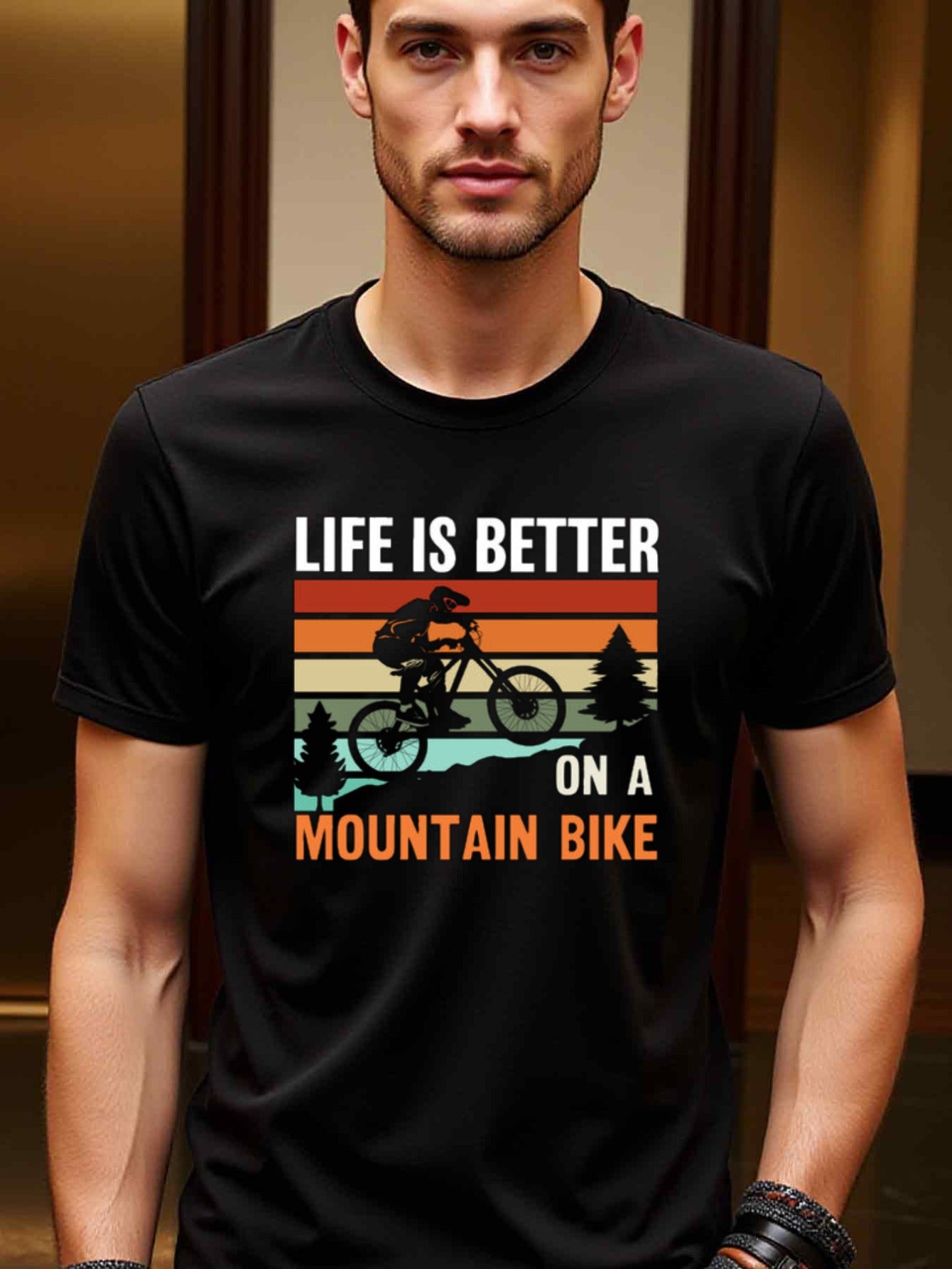 natee local warehouse clearance Mountain Bike Enthusiast's Life Is Better T-shirt,