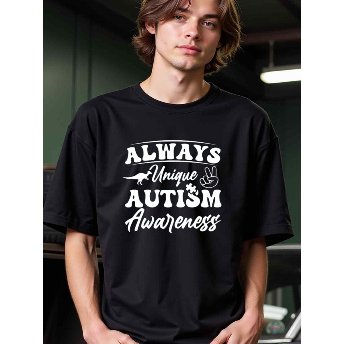 natee local warehouse clearance Always Unique: Autism Awareness T-shirt, 男t
