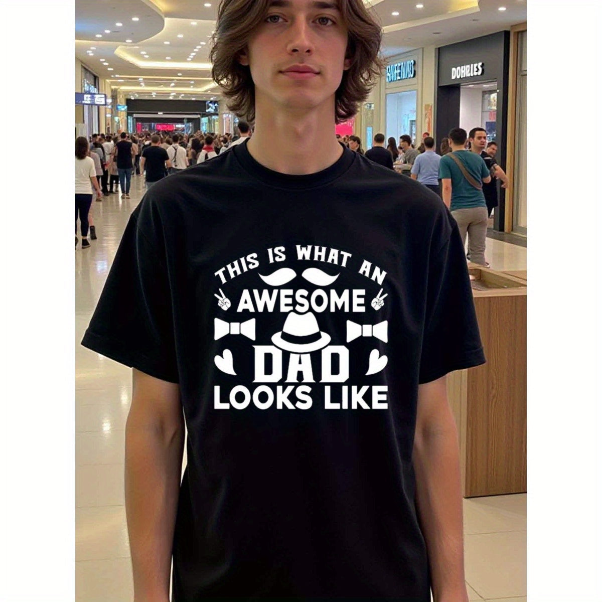 natee local warehouse clearance Awesome Dad Graphic Tee - Perfect Gift for Father's Day,
