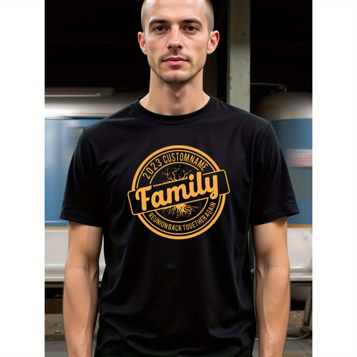 natee local warehouse clearance 2023 Custom Family Reunion T-shirt - Back Together Again, man's T-Shirt,100% Cotton Fabric,Crew Neck,Short Sleeve,Regular Fit,All-Season Casual Wear,180gsm-Ideal for All Saints' Day Thanksgiving Day, 男t
